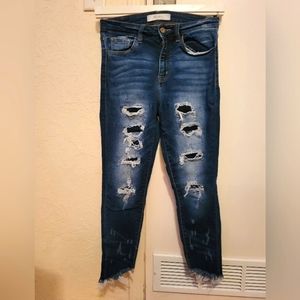 KanCan High Rise Distressed Jeans